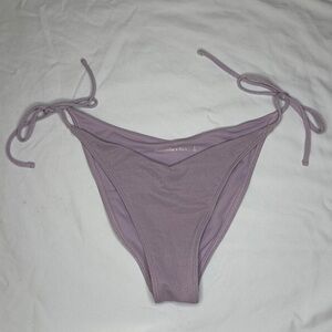 Abercrombie & Fitch Lavender Shimmer Side Tie Bikini Bottoms Swimwear